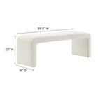 Modway Simba Boucle Fabric Waterfall Long Bench