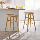 Modway Saville Backless Wood Counter Stools Set of 2
