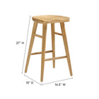 Modway Saville Backless Wood Counter Stools Set of 2