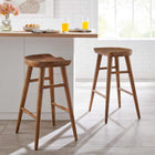 Modway Saville Backless Wood Counter Stools Set of 2