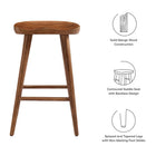 Modway Saville Backless Wood Counter Stools Set of 2