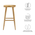 Modway Saville Backless Wood Bar Stools Set of 2