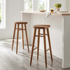 Modway Saville Backless Wood Bar Stools Set of 2