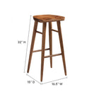 Modway Saville Backless Wood Bar Stools Set of 2