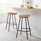 Modway Concord Backless Wood Counter Stools Set of 2