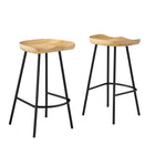 Modway Concord Backless Wood Counter Stools Set of 2  