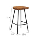 Modway Concord Backless Wood Counter Stools Set of 2