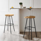 Modway Concord Backless Wood Bar Stools Set of 2