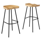 Modway Concord Backless Wood Bar Stools Set of 2  