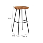 Modway Concord Backless Wood Bar Stools Set of 2