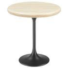 Modway Lippa 20" Round Faux Travertine Side Table  