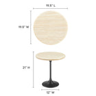 Modway Lippa 20" Round Faux Travertine Side Table