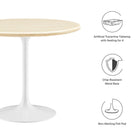 Modway Lippa 36" Round Faux Travertine Dining Table