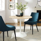 Modway Lippa 36" Round Faux Travertine Dining Table