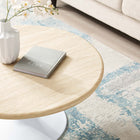 Modway Lippa 36" Round Faux Travertine Coffee Table