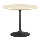Modway Lippa 36" Round Faux Travertine Dining Table  