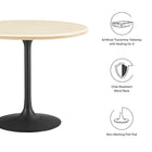 Modway Lippa 36" Round Faux Travertine Dining Table