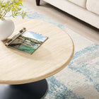 Modway Lippa 36" Round Faux Travertine Coffee Table
