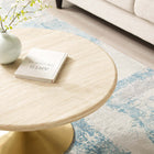 Modway Lippa 36" Round Faux Travertine Coffee Table