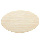 Modway Lippa 60" Oval Faux Travertine Dining Table