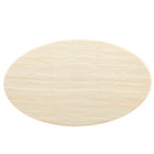Modway Lippa 60" Oval Faux Travertine Dining Table