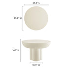 Modway Caspian Round Concrete Coffee Table