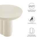 Modway Caspian 40" Round Concrete Dining Table