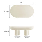 Modway Caspian Oval Concrete Coffee Table