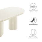 Modway Caspian 72" Oval Concrete Dining Table