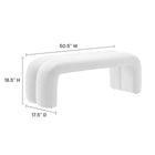 Modway Dax 50.5" Chenille Upholstered Accent Bench