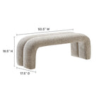 Modway Dax 50.5" Chenille Upholstered Accent Bench
