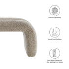 Modway Dax 50.5" Chenille Upholstered Accent Bench
