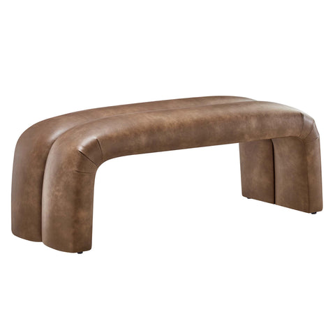 Modway Dax 50.5" Vegan Leather Upholstered Accent Bench  
