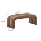 Modway Dax 50.5" Vegan Leather Upholstered Accent Bench