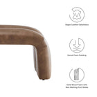 Modway Dax 50.5" Vegan Leather Upholstered Accent Bench