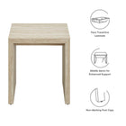Modway Mirella Faux Travertine Side Table