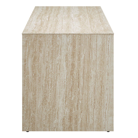 Modway Mirella 62" Faux Travertine Long Bench  