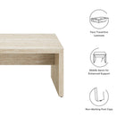 Modway Mirella 62" Faux Travertine Long Bench