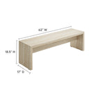 Modway Mirella 62" Faux Travertine Long Bench
