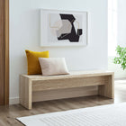 Modway Mirella 62" Faux Travertine Long Bench