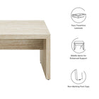 Modway Mirella 53.5" Faux Travertine Bench