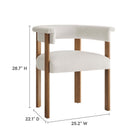 Modway Imogen Performance Velvet Barrel Dining Chairs Set of 2