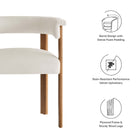 Modway Imogen Performance Velvet Barrel Dining Chairs Set of 2