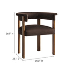 Modway Imogen Performance Velvet Barrel Dining Chairs Set of 2
