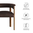 Modway Imogen Performance Velvet Barrel Dining Chairs Set of 2