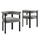 Modway Imogen Fabric Upholstered Barrel Dining Chairs Set of 2  
