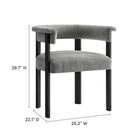 Modway Imogen Fabric Upholstered Barrel Dining Chairs Set of 2