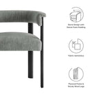 Modway Imogen Fabric Upholstered Barrel Dining Chairs Set of 2