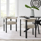 Modway Imogen Fabric Upholstered Barrel Dining Chairs Set of 2