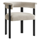 Modway Imogen Fabric Upholstered Barrel Dining Chairs Set of 2